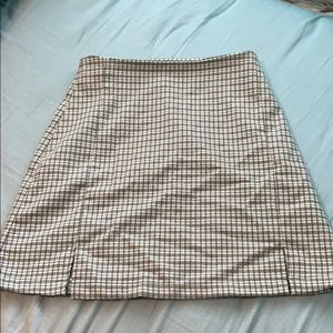 Brandy Melville Green Plaid Skirt